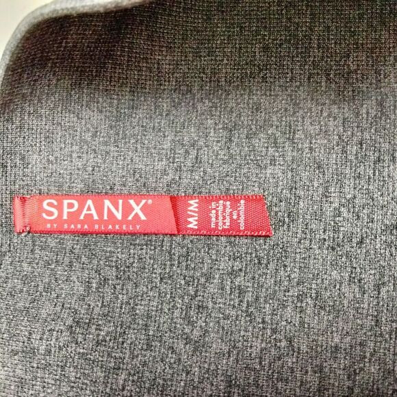 Spanx Ankle Leggings Wmns M Compression Gray High Rise Wide Band Yoga Running - Picture 11 of 13